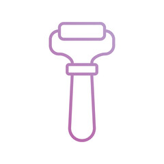 face roller icon with white background vector stock illustration