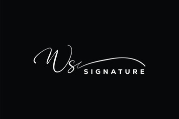 WS initials Handwriting signature logo. WS Hand drawn Calligraphy lettering Vector. WS letter real estate, beauty, photography letter logo design.