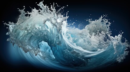 Beautiful stage art design turbulent water splash blu UHD Wallpaper