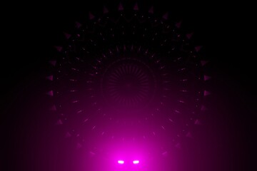 Digital generated abstract background with glowing purple circles background - 707191267