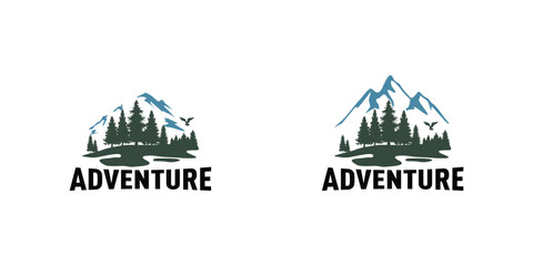 vector adventure badge collection