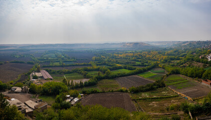 Panoramic view of Hevsel Gardens. The Hevsel Gardens (Hevsel Bahceleri), are the seven hundred hectares of cultivated, fertile lands near the Tigris in Diyarbakir. © Erman Gunes