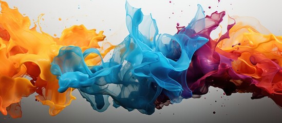 Abstract background of colorful paint splashes - obrazy, fototapety, plakaty