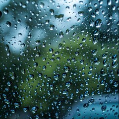 water drops on glass