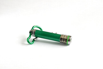 Laser pointer with green body.