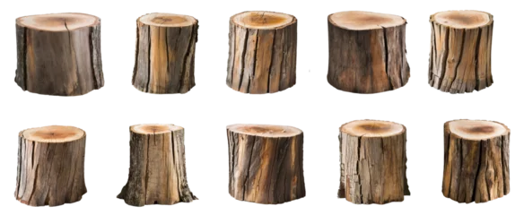  Collection of wooden logs, isolated on transparent background.  © paulmalaianu