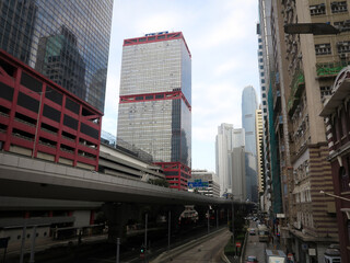 Fototapeta na wymiar Hong Kong, China - December 22 2023: Skylines of Hong Kong.