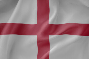 Fototapeta premium England waving flag close up fabric texture background