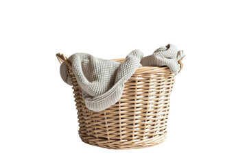 Laundry basket, cut out - stock png.