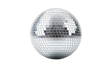 Elevate Your New Year's Experience with the Glittering Disco Ball on Isola Isolated on Transparent Background PNG.