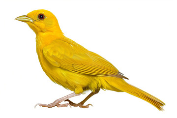yellow bowerbird isolated on white
