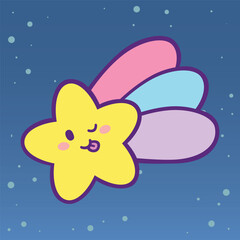 Cartoon Space elements cute vector design arts for kids education