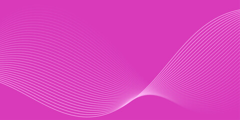 Abstract background with waves for banner. Medium banner size. Vector background with lines. Element for design isolated on pink. Pink color. Valentine's Day. Brochure, booklet