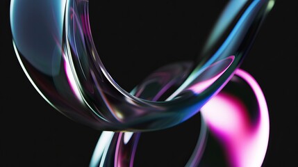 holographic web3  transparent light wave design background
