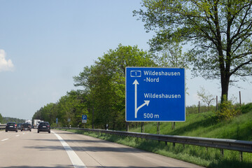 Autobahn 1, Ausfahrt Wildeshausen in Richtung Bremen