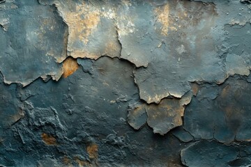 Textured wall in vintage style. Blue and brown texture. Decorative plaster.