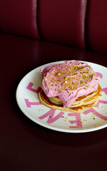 pancakes with raspberry jam
