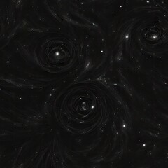 Black flower. Abstract seamless pattern. AI generated.