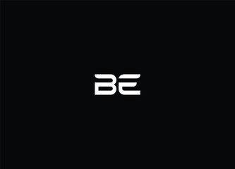 Logo Monogram Slash concept with Modern designs template letter BE