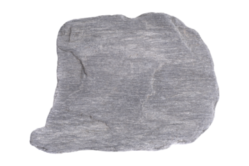 Gray grey stone in PNG isolated on transparent background