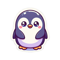 Obraz premium Generative AI Cute Little Penguin Sticker, cute little baby penguin sticker, Adorable little penguin stickers, Little penguin Sticker, funny penguin stickers, adorable little penguin stickers