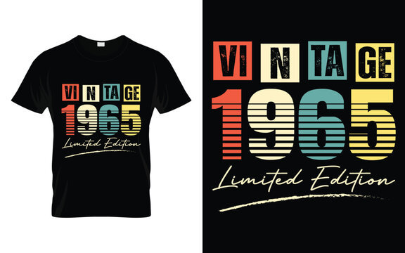 Vintage 1965 Limited Edition Happy Birthday Legend Gifts T-shirt