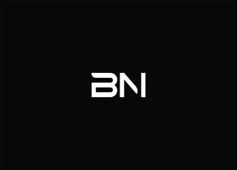 Logo Monogram Slash concept with Modern designs template letter BN