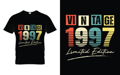 Vintage 1997 Limited Edition Happy Birthday Legend Gifts T-shirt