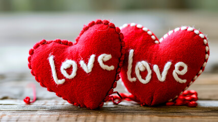 Rote Herzen zum Valentinstag. Liebe und Partnerschaft.