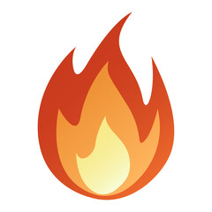 Fire flames. Cartoon campfire, bright fireball, heat wildfire and red hot bonfire, campfire, red fiery flames isolated. Vector illustration