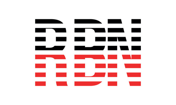 RBN three initial letter iconic line negative space minimal logo design vector template. monogram, abstract, wordmark, business, typography, minimalist, brand, company, flat, modern, unique, simple