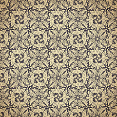 Hand drawn seamless pattern with birds Scandinavian folk decorative seamless bird and leaves texture