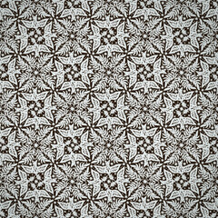 Hand drawn seamless pattern with birds Scandinavian folk decorative seamless bird and leaves texture