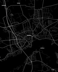 Svendborg Denmark Map, Detailed Dark Map of Svendborg Denmark