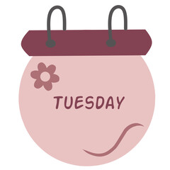 Tuesday Calendar Illustration