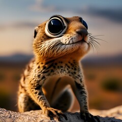 close up of a squirrel