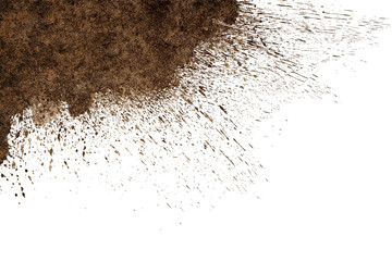 mud splash isolated transparency background..