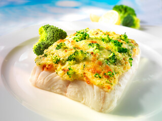 Schlemmerfilet  Broccoli, kabeljau, Fischgericht, Ofengericht, Gemüse mit Fisch, 