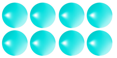 set of colorful circle blue buttons