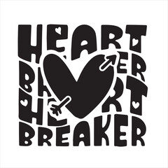 heart breaker logo inspirational positive quotes, motivational, typography, lettering design