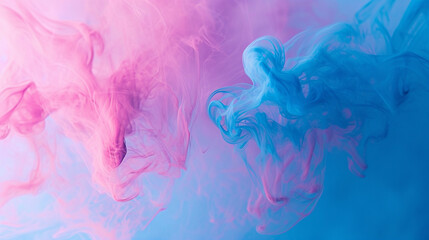 Blue & pink smoke banner background