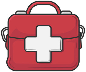 medical kit vector without background