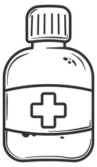 jar with medicine vector without background