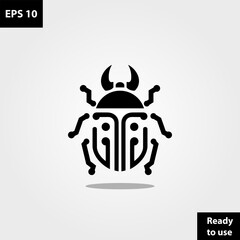 Digital insect bug logo company vector template design ready to use easy for edit