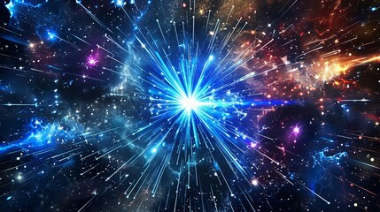 Fototapeta na wymiar Stellar Finale: The Dazzling Intensity of a Supernova Burst