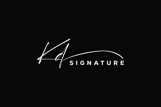 KD initials Handwriting signature logo. KD Hand drawn Calligraphy lettering Vector. KD letter real estate, beauty, photography letter logo design.