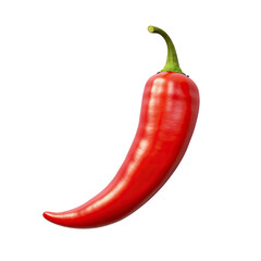 Delicious red chili pepper cut out