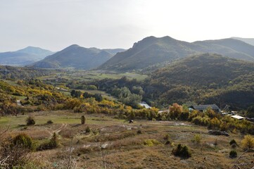 Fototapeta na wymiar mountain landscape in autumn