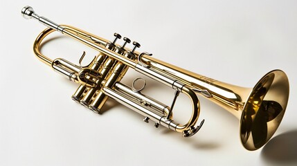 Obraz premium Orchestral Gold: The Elegance of a Trumpet