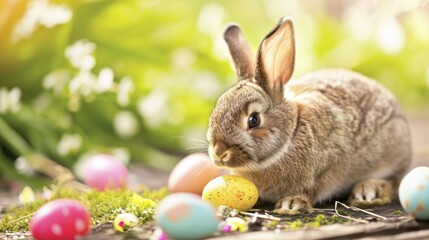 Fototapeta na wymiar Easter Bunny Delight.